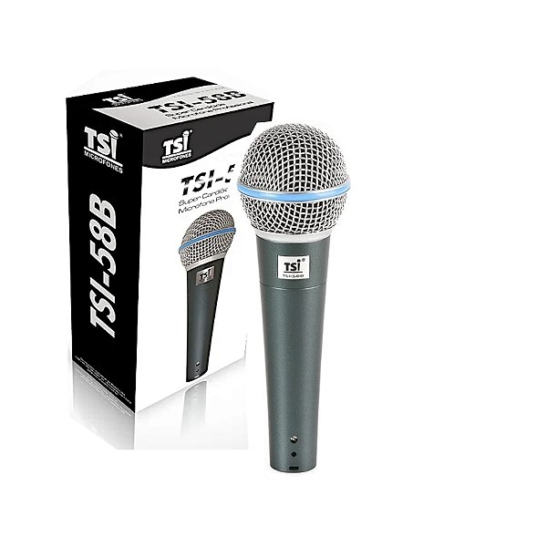Microfone Profissional Dinâmico 58-B - TSI