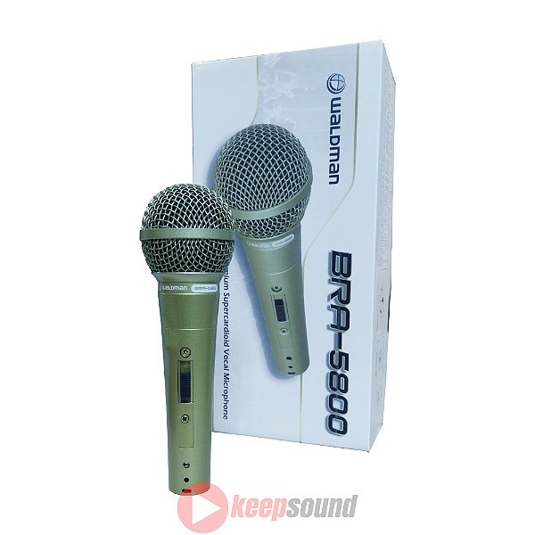 Microfone de Mão Profissional BRA-5800 - WALDMAN