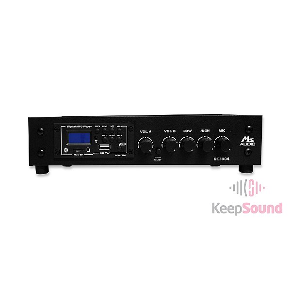 Amplificador de som ambiente 300W RC3004 - MS AUDIO - KEEPSOUND - Loja de  Equipamentos de Som e Instrumentos Musicais