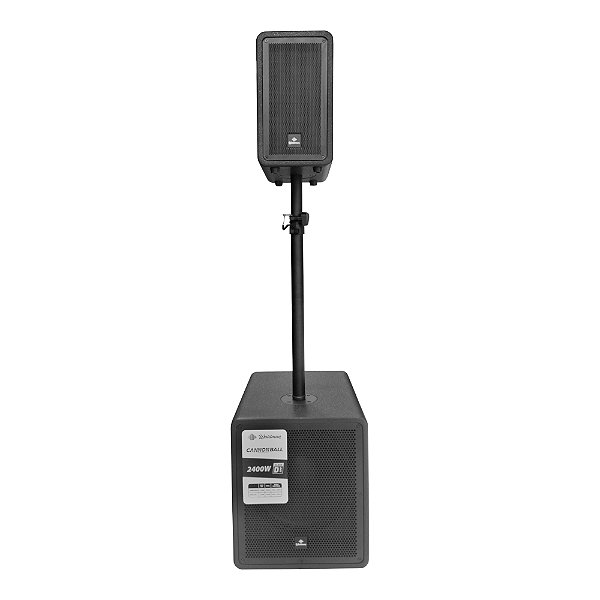 Sistema Pa Portátil Ativo 600w Cannon Ball Cb-2400 - Waldman