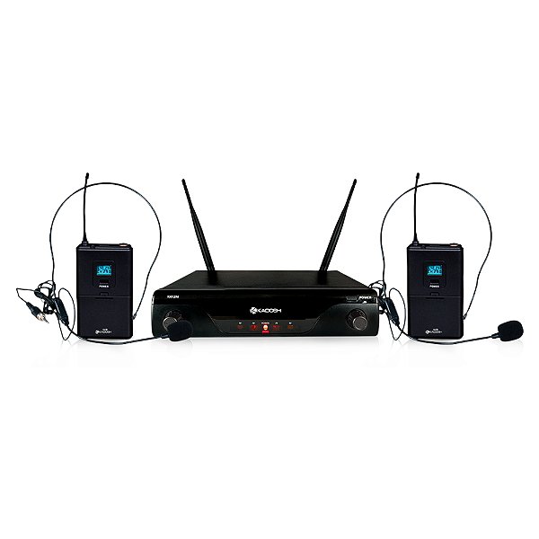 Microfone Profissional Headset Duplo Sem Fio K412h - Kadosh