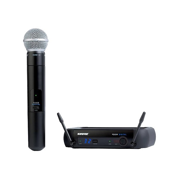 Microfone Profissional De Mão Sem Fio Pgxd24/sm58-x8 - Shure
