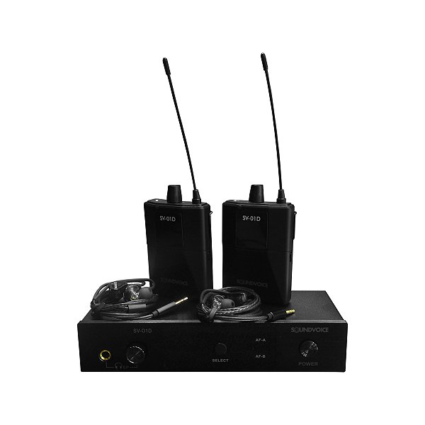 Retorno De Palco Duplo Sem Fio Sv-01d - Soundvoice