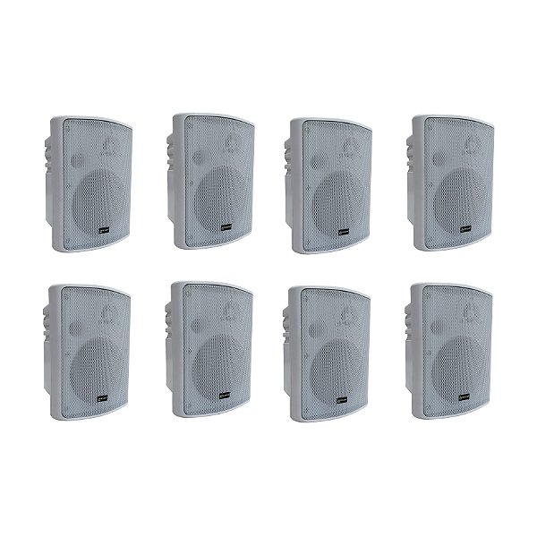 Kit 4 Pares Caixa De Ambiente 30w Lsa05 Wh Lexsen