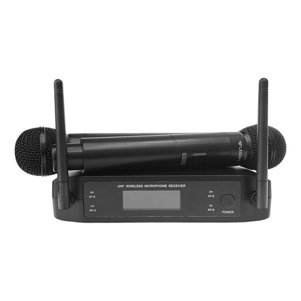 Microfone Duplo Sem Fio Profissional Ls 962 - Leson