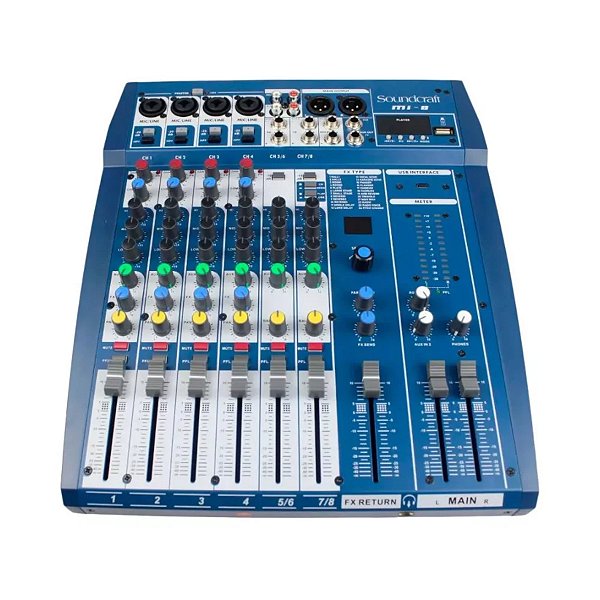 Mesa De Som 8 Canais Mi Series Mi-8 – Soundcraft