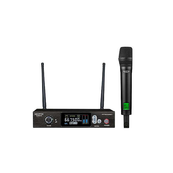 Microfone Profissional de Mão Sem Fio SKYPIX PRO SK-PRO 775