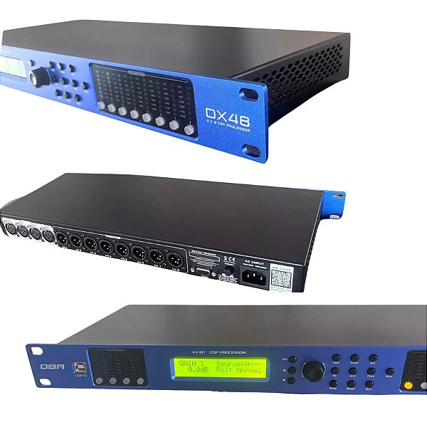 Processador de Áudio 4 In x 8 Out DBR DX48