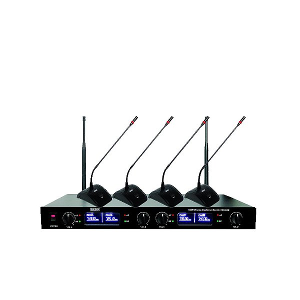 4 Microfones Sem Fio CSR UHF Gooseneck 840B