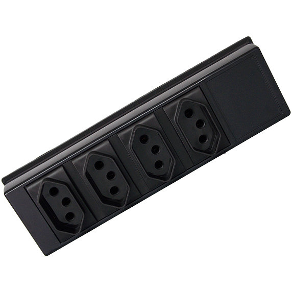 Régua 4 Tomadas Chassi ABS 3m FLP4 Transcolor