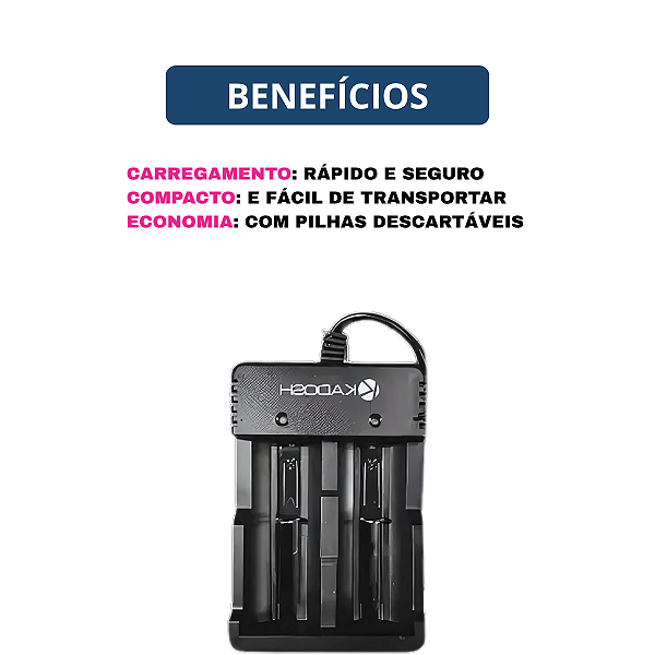 CARREGADOR DE BATERIA KADOSH PARA MIC S/FIO