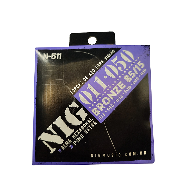 Encordoamento Violão Aço N511 011 Bronze 85/15 Nig