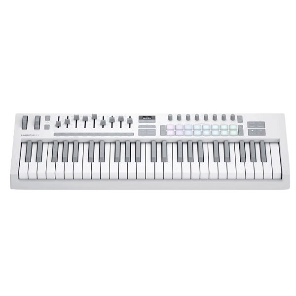 Teclado Controlador 49 Teclas Launchkey 49  White Mk4 - Novation