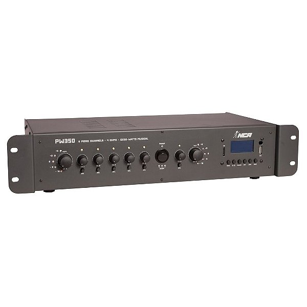 Amplificador de Sonorização de Ambiente 6 Canais de 30W PW 350 - NCA