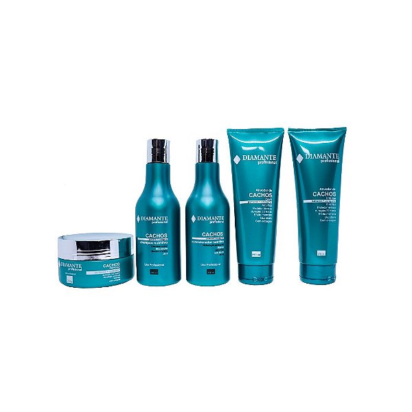 Kit Cachos Perfeitos com Shampoo, Condicionador, Leave-In e Máscara