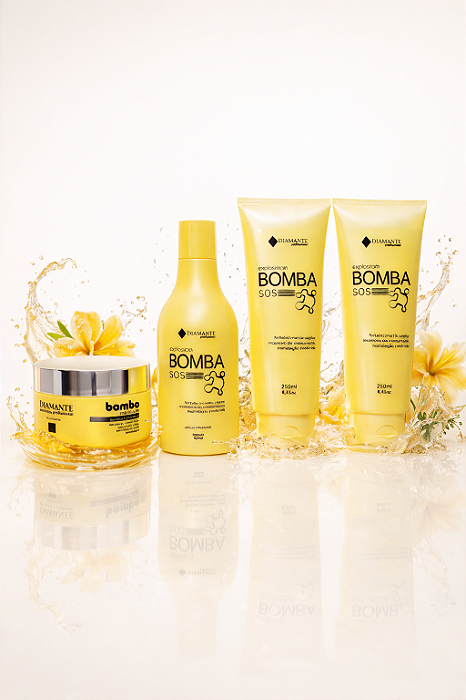 Kit Bomba com Shampoo, Condicionador, Leave-In e Máscara