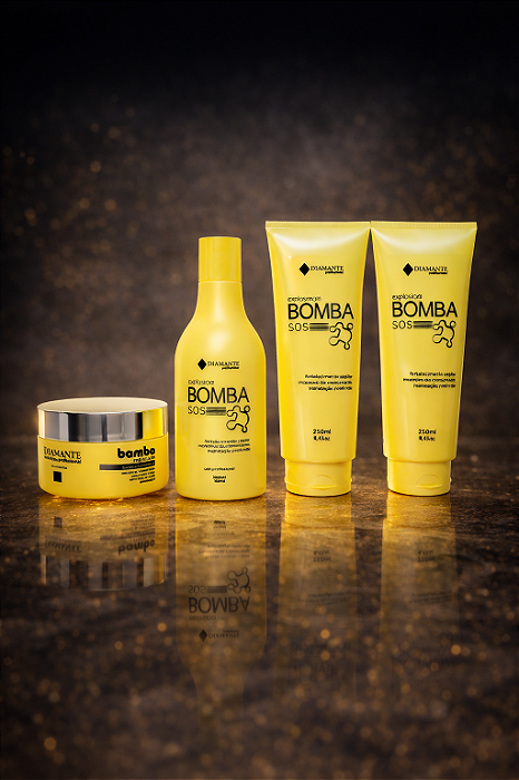 Kit Bomba com Shampoo, Condicionador, Leave-In e Máscara