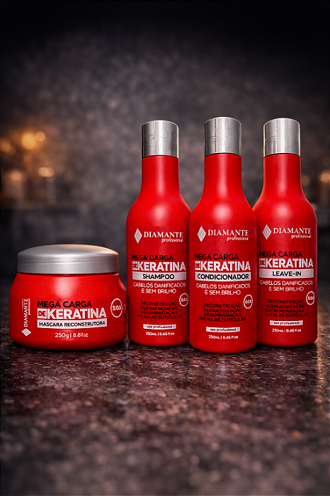 Kit Mega Carga Keratina - Reconstrução capilar