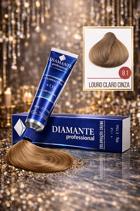 Coloração Diamante 8.1 - Louro Claro Cinza