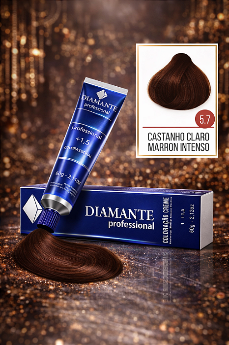Coloração Diamante 5.7 - Castanho Claro Marron Intenso