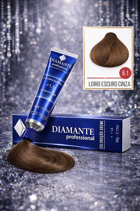Coloração Diamante 6.1 - Louro Escuro Cinza