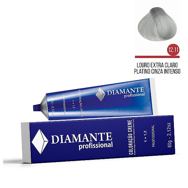 Coloração Diamante 12.11 - Louro Extra Claro Platinado Intenso