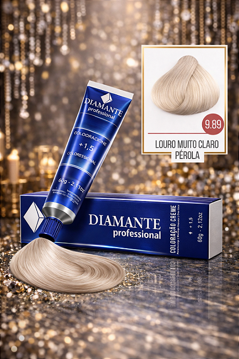 Coloração Diamante 9.89 - Louro Muito Claro Pérola 60 g