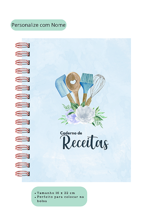 Caderno de receitas personalizado