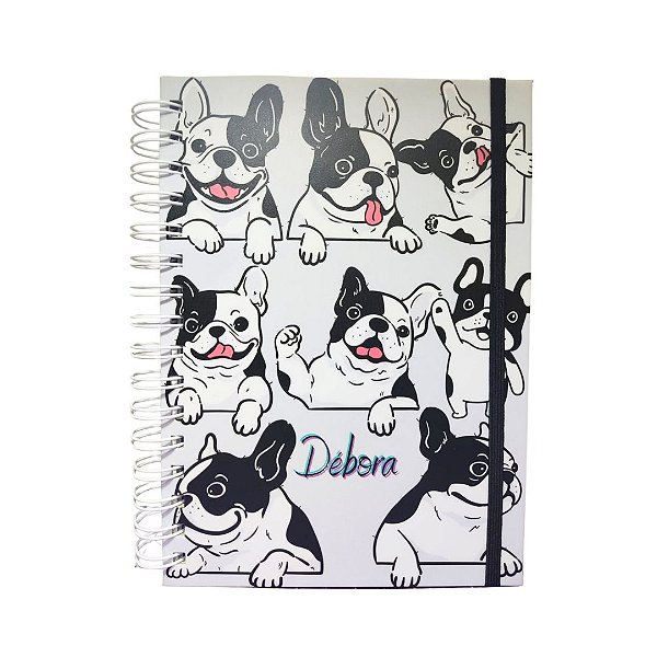Caderno Buldogue A5 Personalizado 125 folhas
