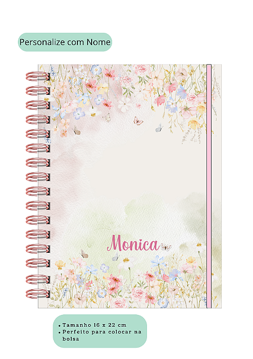 Agenda Jardim Personalizado A5