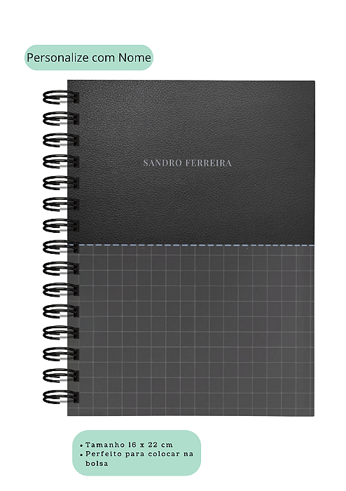 Agenda Masculina Personalizada Black