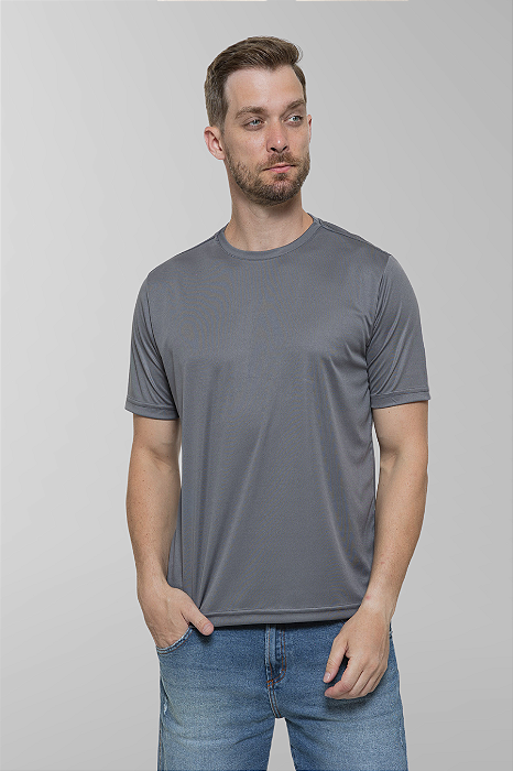 Camiseta Dry Comfort Com Elastano Chumbo