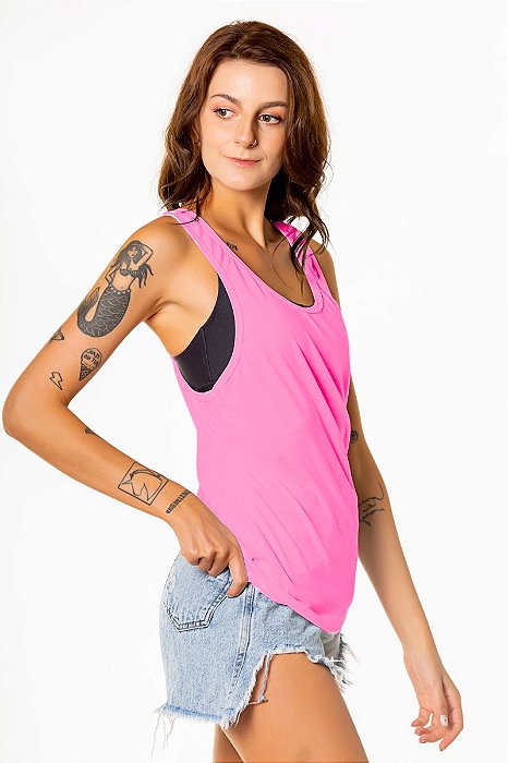 Regata Nadador Dry Comfort Rosa Neon