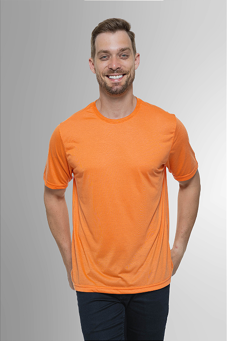 Camiseta laranja 100% poliéster