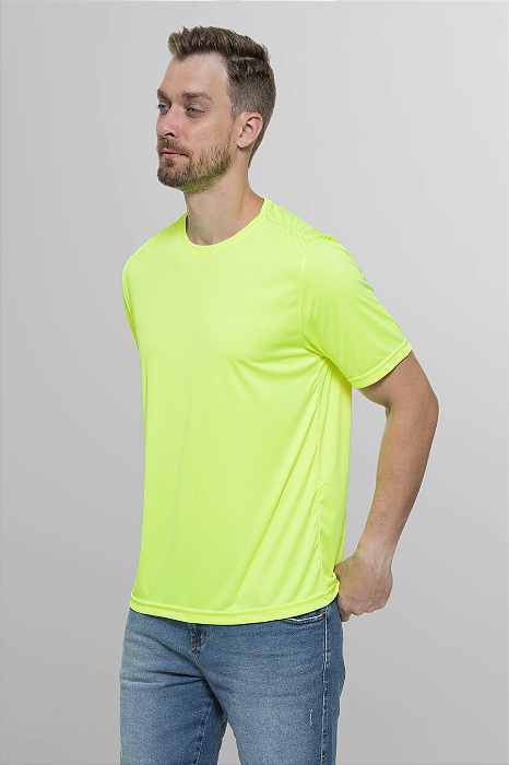 Camiseta Dry Comfort Com Elastano Verde Neon