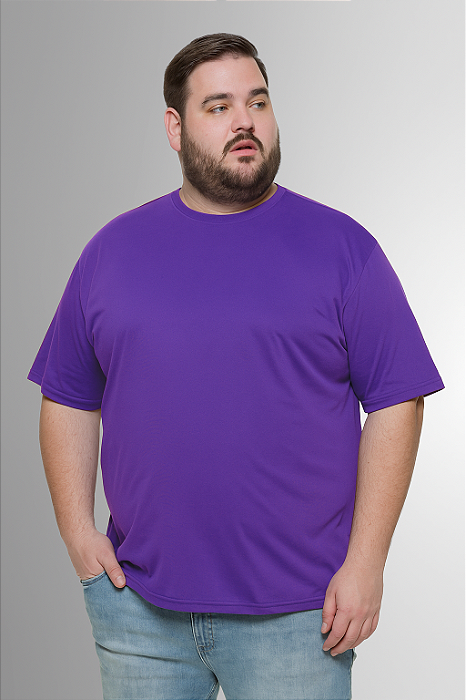 Camiseta Plus Size PV Malha Fria Roxa