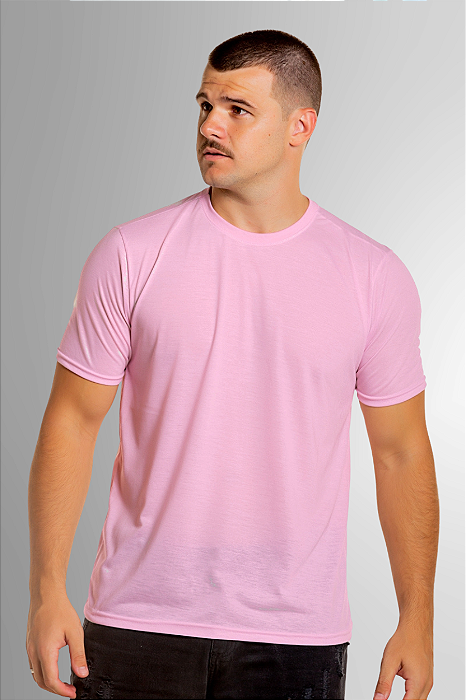Camiseta PV Malha Fria Rosa Claro