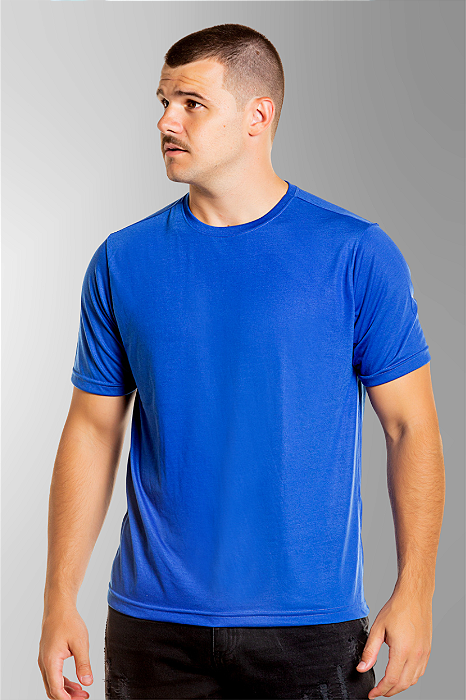 Camiseta Azul Royal Blusa 100% poliéster