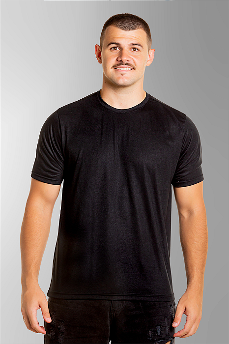 Camiseta Preta 100% poliéster
