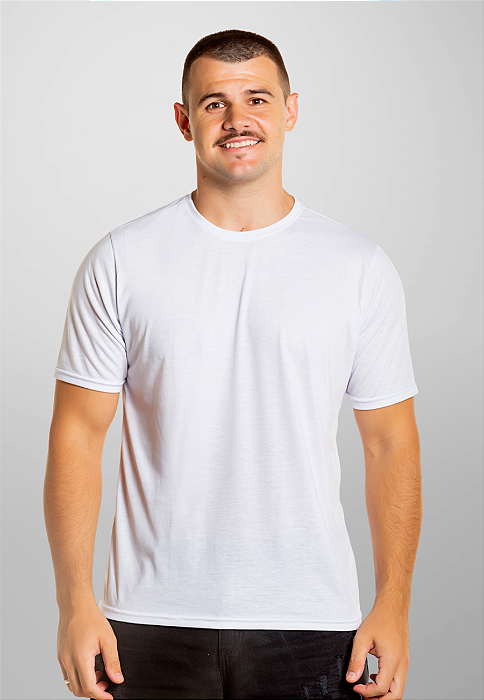 Camiseta Anti pilling Comfort  Branca 100% poliéster