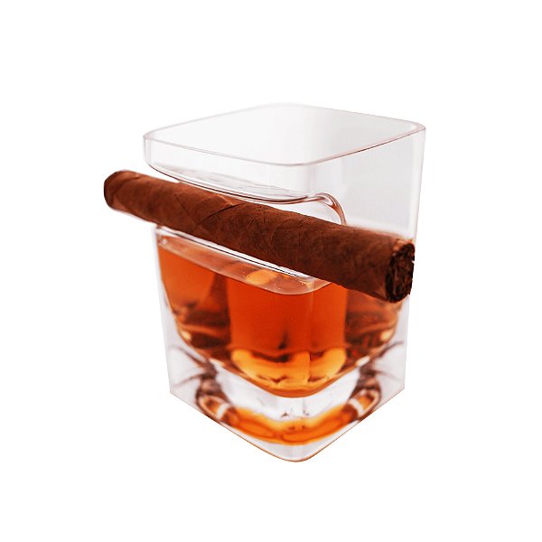 Copo de Whisky Com Apoio de Charuto Godfather 300ml