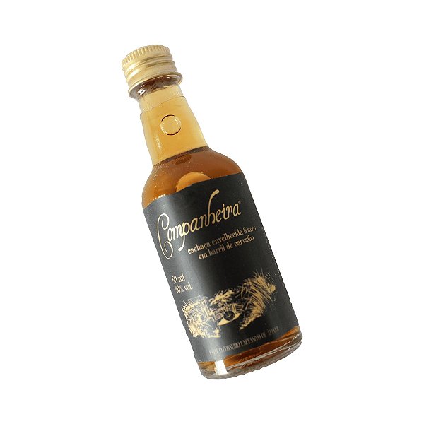 Miniatura Cachaça Companheira Extra Premium 8 Anos Carvalho 50ml