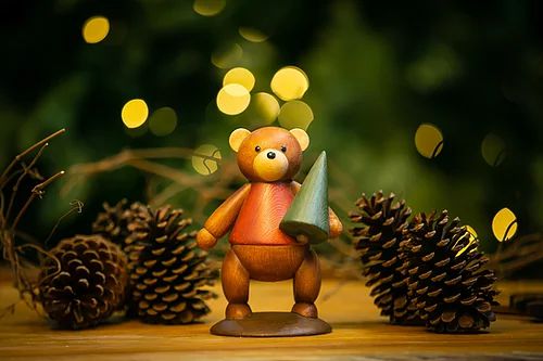 Urso Natalino com Pinheiro de Natal - Memórias de Natal