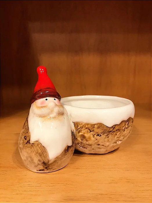 Santa Klaus (Noel) com Pote para Doçuras - Memórias de Natal