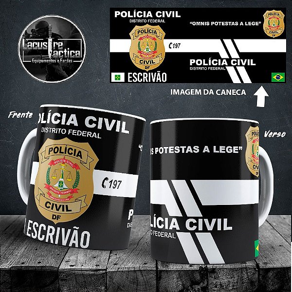 CANECA BRANCA PCDF - ESCRIVÃO