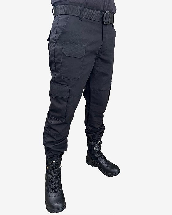 CALÇA TÁTICA 7 BOLSOS MASCULINA PRETA - FOX BOY