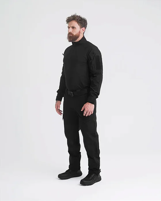 CAMISA  DE COMBATE HAWK 3.0 PRETO - INVICTUS