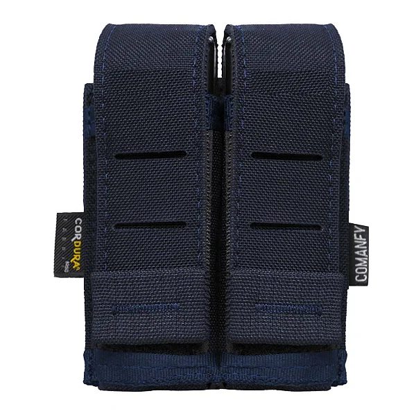 PORTA CARREGADOR DUPLO PISTOLA LASER CUT DAK NAVY - COMANFY
