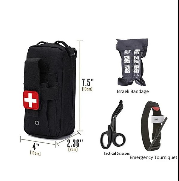 KIT APH TÁTICO PEQUENO (4 ITENS) primeiros socorros