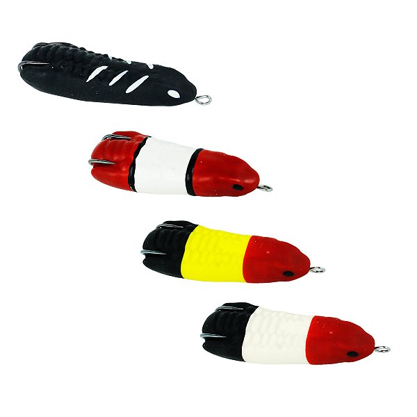 Kit Isca Artificial Frog P/ Traíra Zara Turbo Tricolor - Turbo Iscas